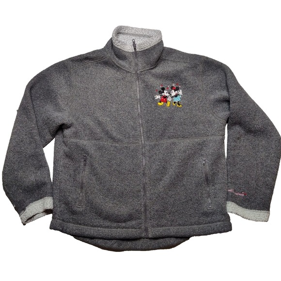 Disney Jackets & Blazers - Mickey & Minnie Love Walt Disney World Women Small Full-Zip Gray Fleece Jacket